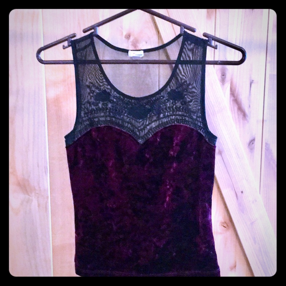 Garage lace sheer soft top!